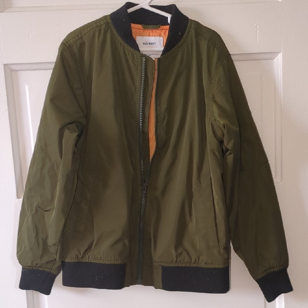 Old Navy Boys's Olive Bomber Jacket Boys 8